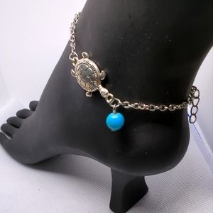 Turtle Ankle Bracelet Stainless Steel New with Tags